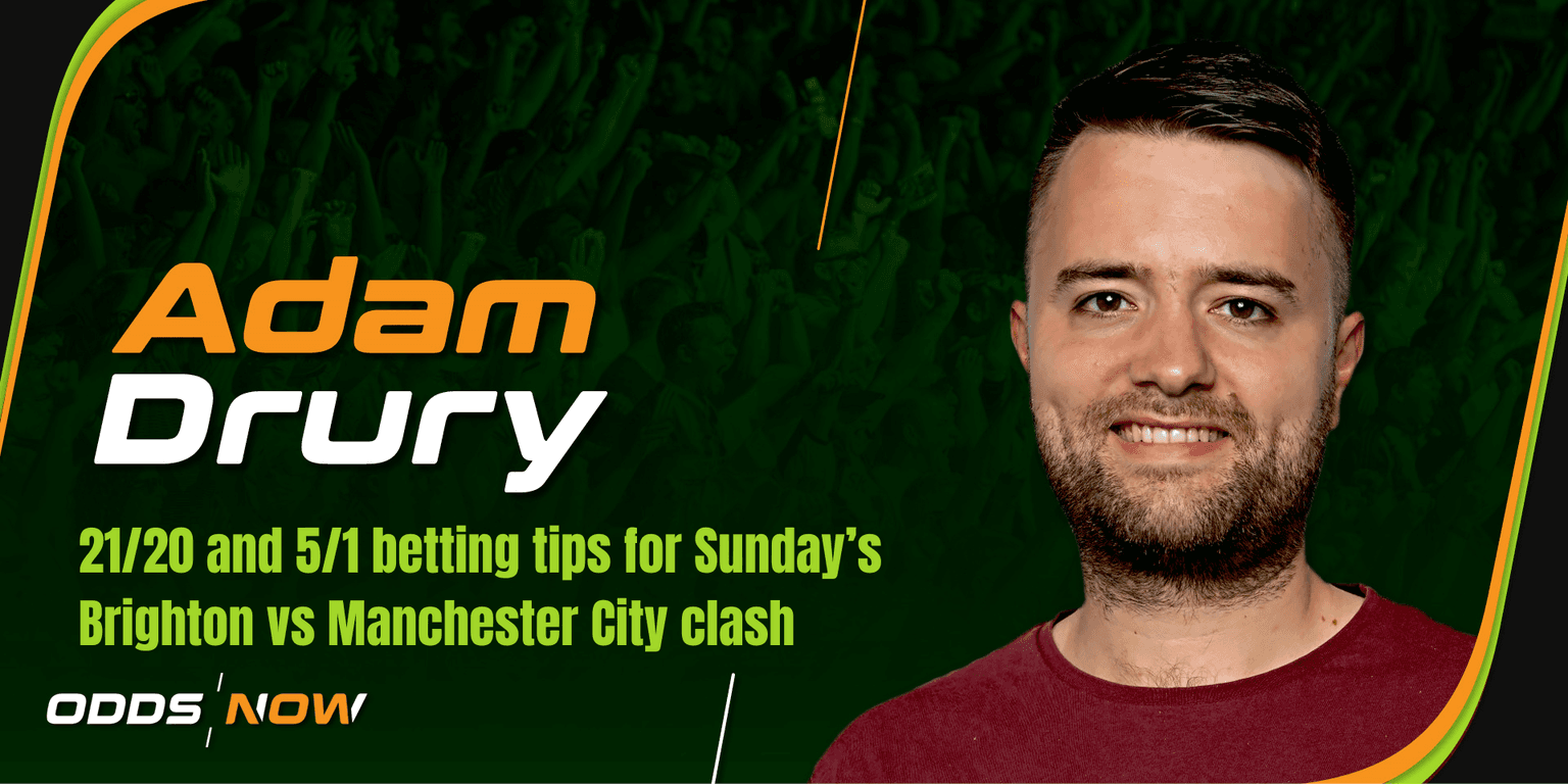 Brighton vs Manchester City preview: 21/20 and 5/1 tips for Premier League clash